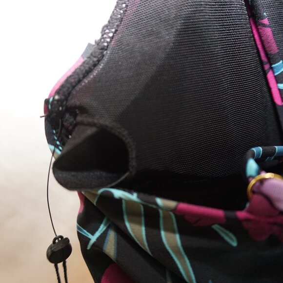 Jones NY Floral Tropical Print Peephole Compression One-piece Bathing Swimsuit M - Picture 13 of 15